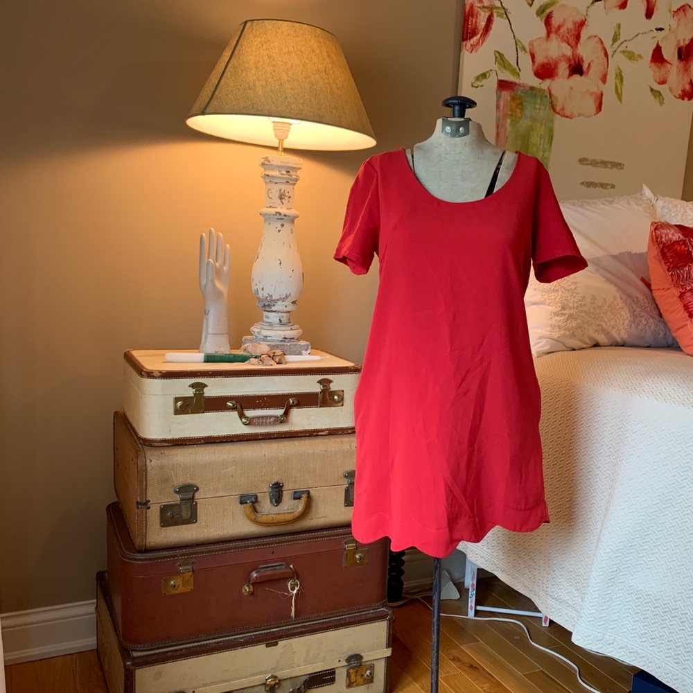 Red Shift Dress
